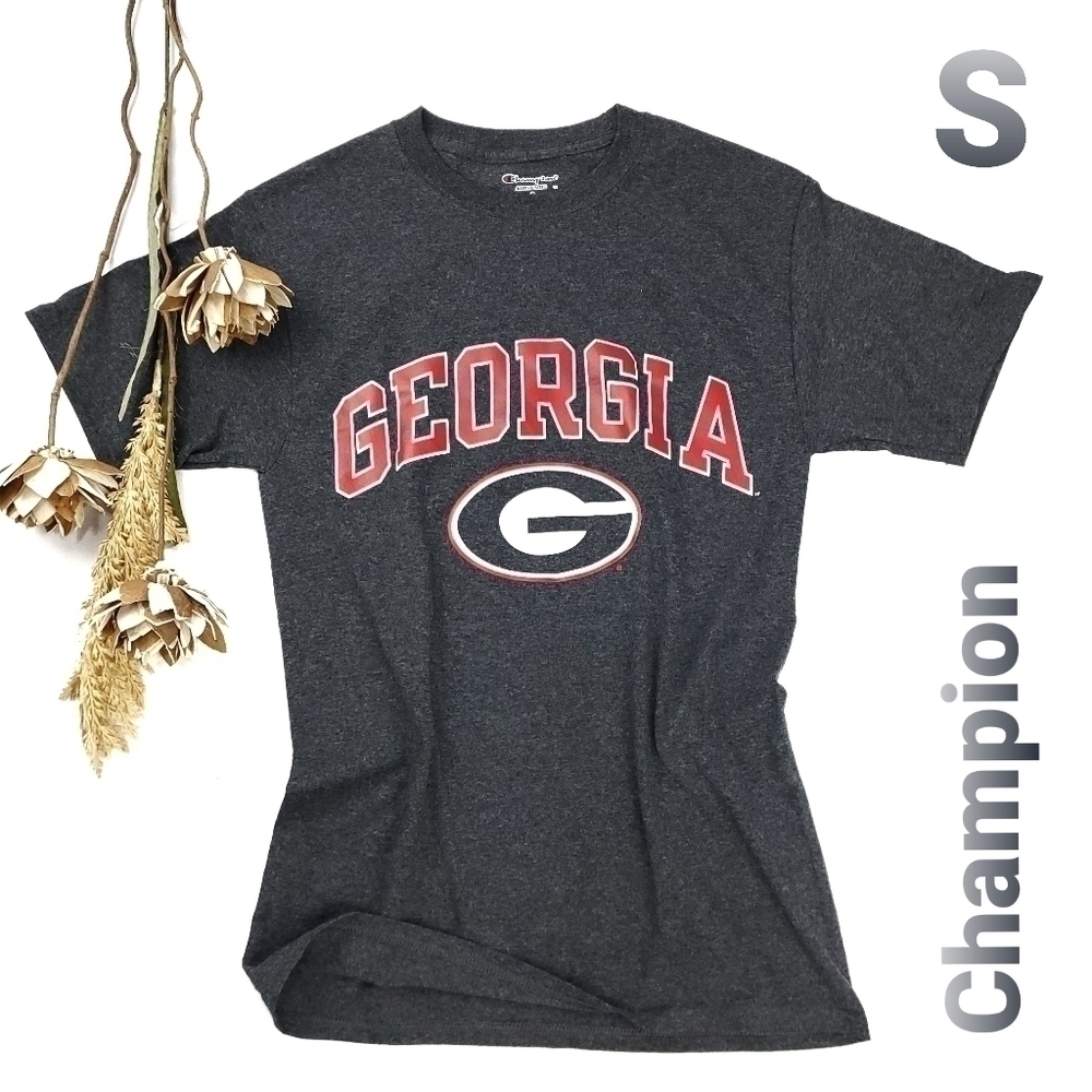 New Champion Grey Georgia Bulldog College Tee S - Picture 1 of 10